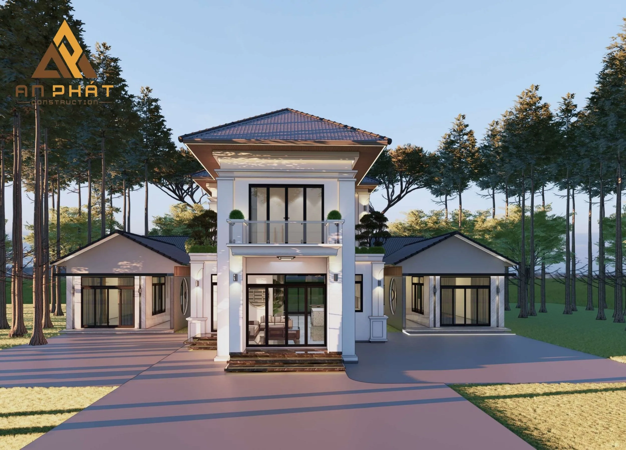 Biệt thự 1 trệt 1 lầu