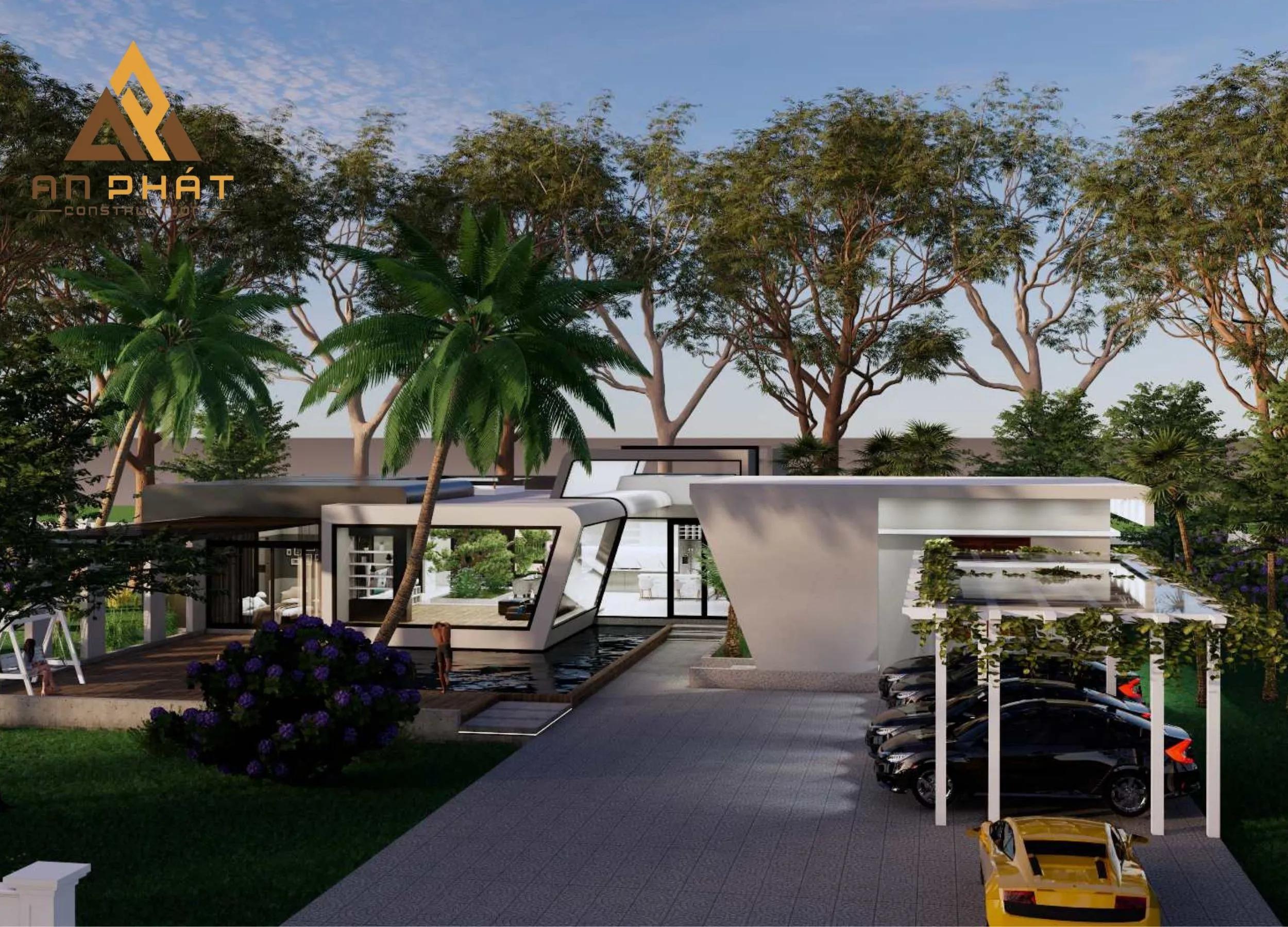 Biệt thự nhà vườn 1 tầng 3 phòng ngủ