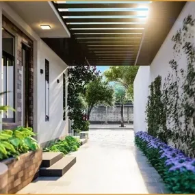 Mẫu thiết kế nhà cấp 4 có lối đi bên hông đẹp mê say