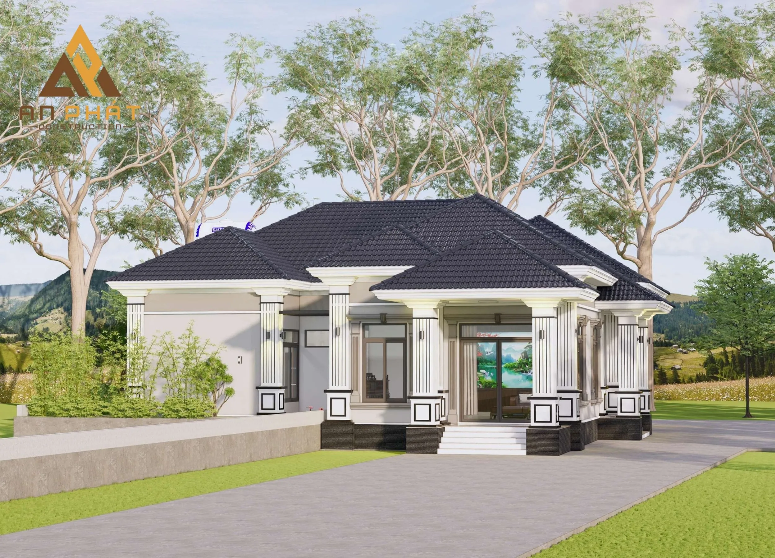 Nhà vườn mái Thái đẹp 260m²