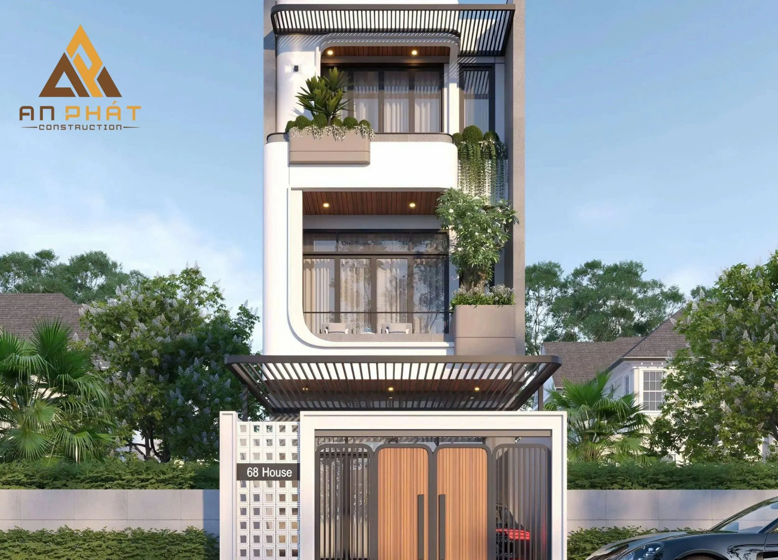 Nhà phố 1 trệt 2 lầu