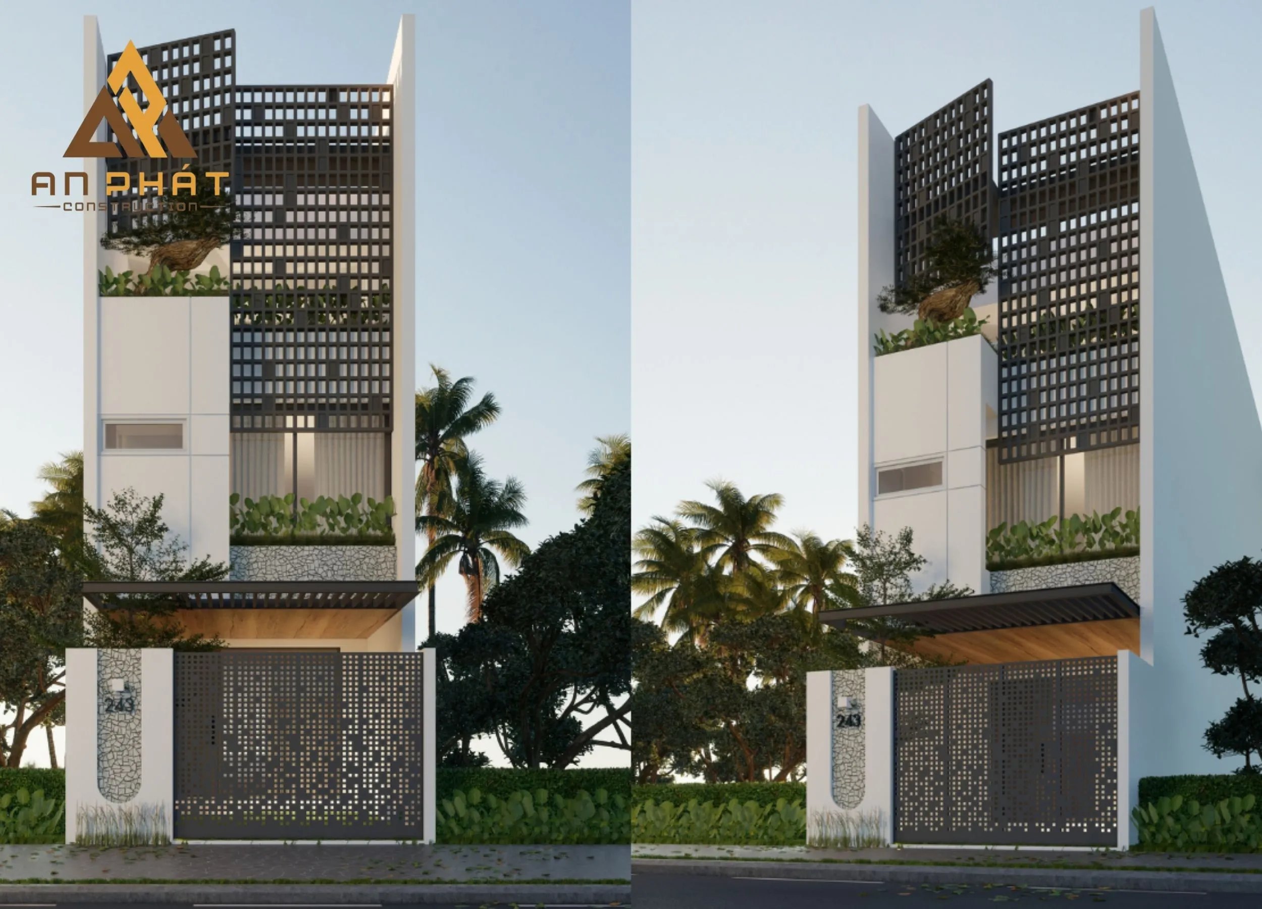 Nhà phố 5x20 3 tầng hiện đại