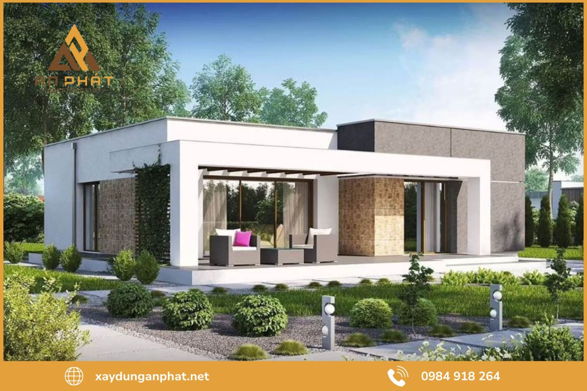 Bản vẽ gợi ý cho nhà cấp 4 mái bằng 100m²