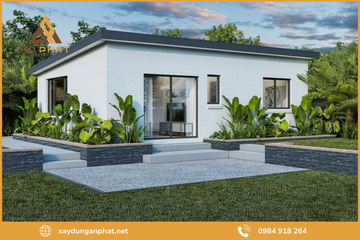 Bí quyết xây nhà cấp 4 mái bằng đẹp với ngân sách 500 triệu