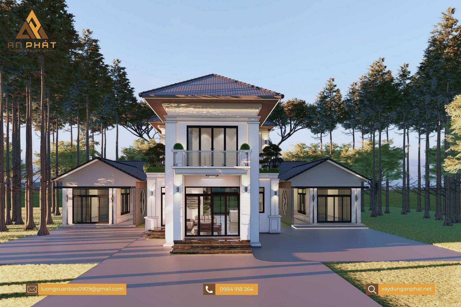 Biệt thự 1 trệt 1 lầu