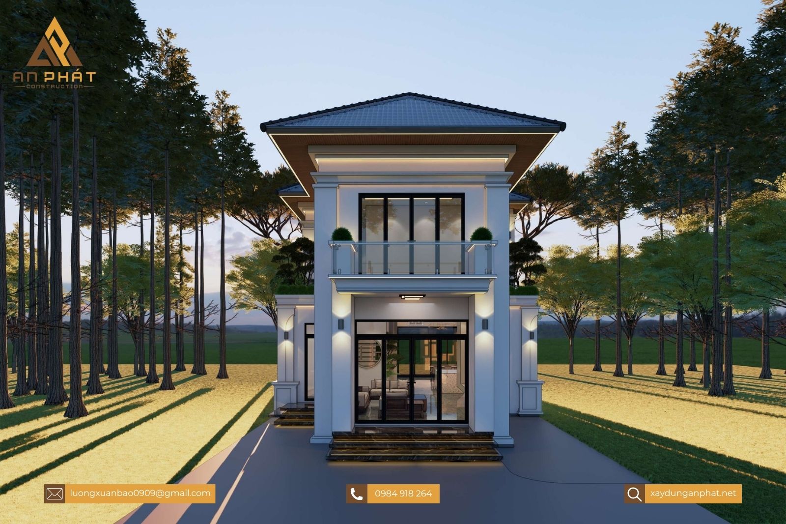 Biệt thự 1 trệt 1 lầu