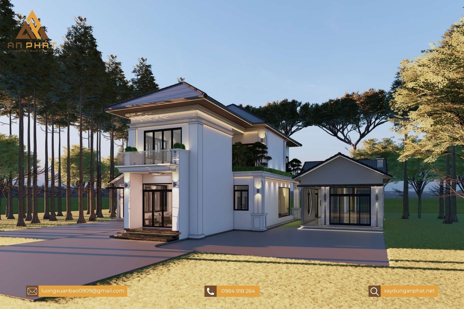 Biệt thự 1 trệt 1 lầu