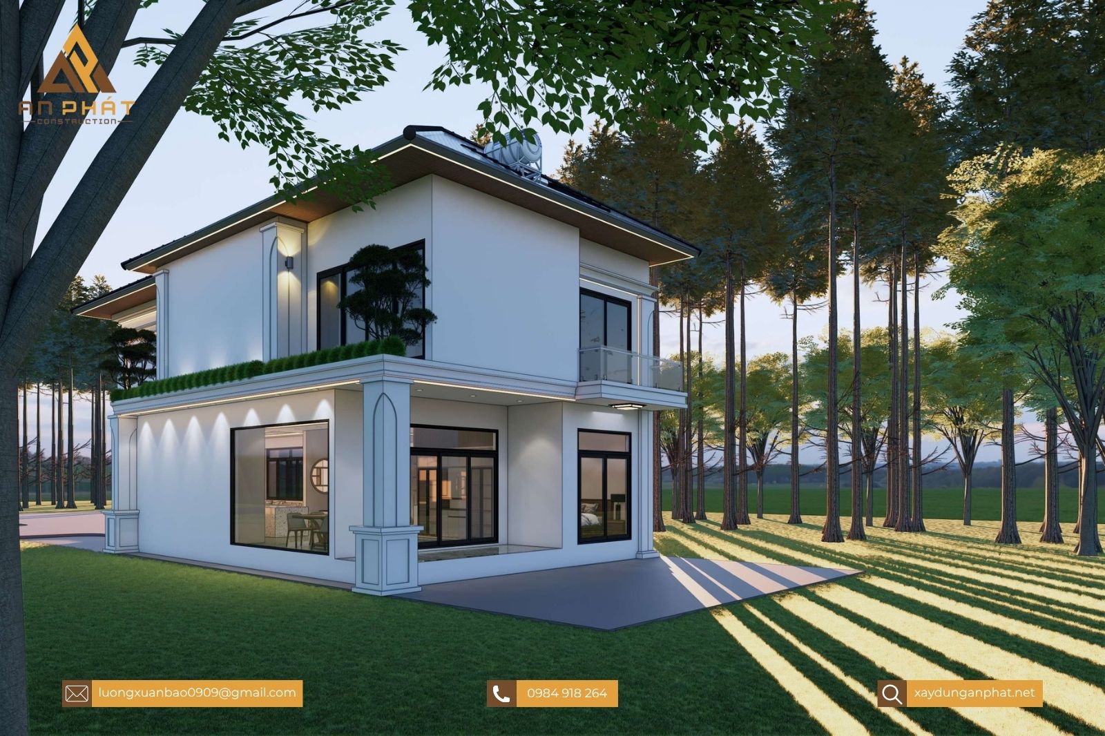 Biệt thự 1 trệt 1 lầu