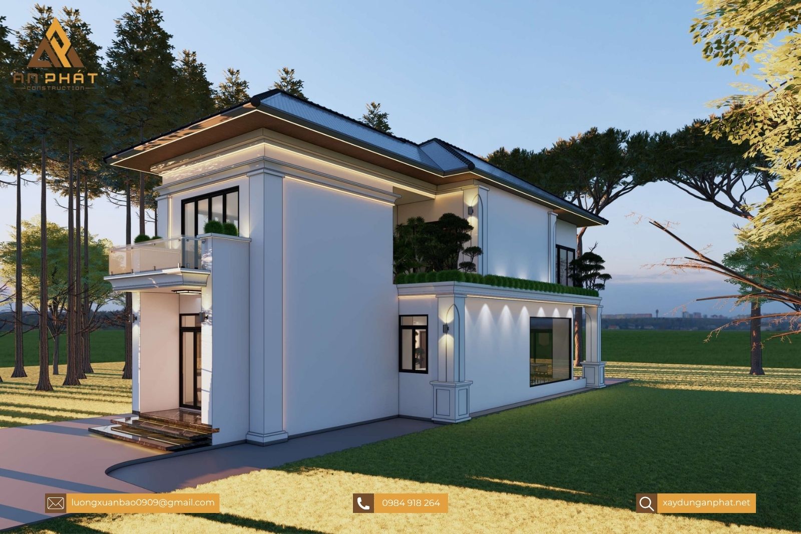 Biệt thự 1 trệt 1 lầu