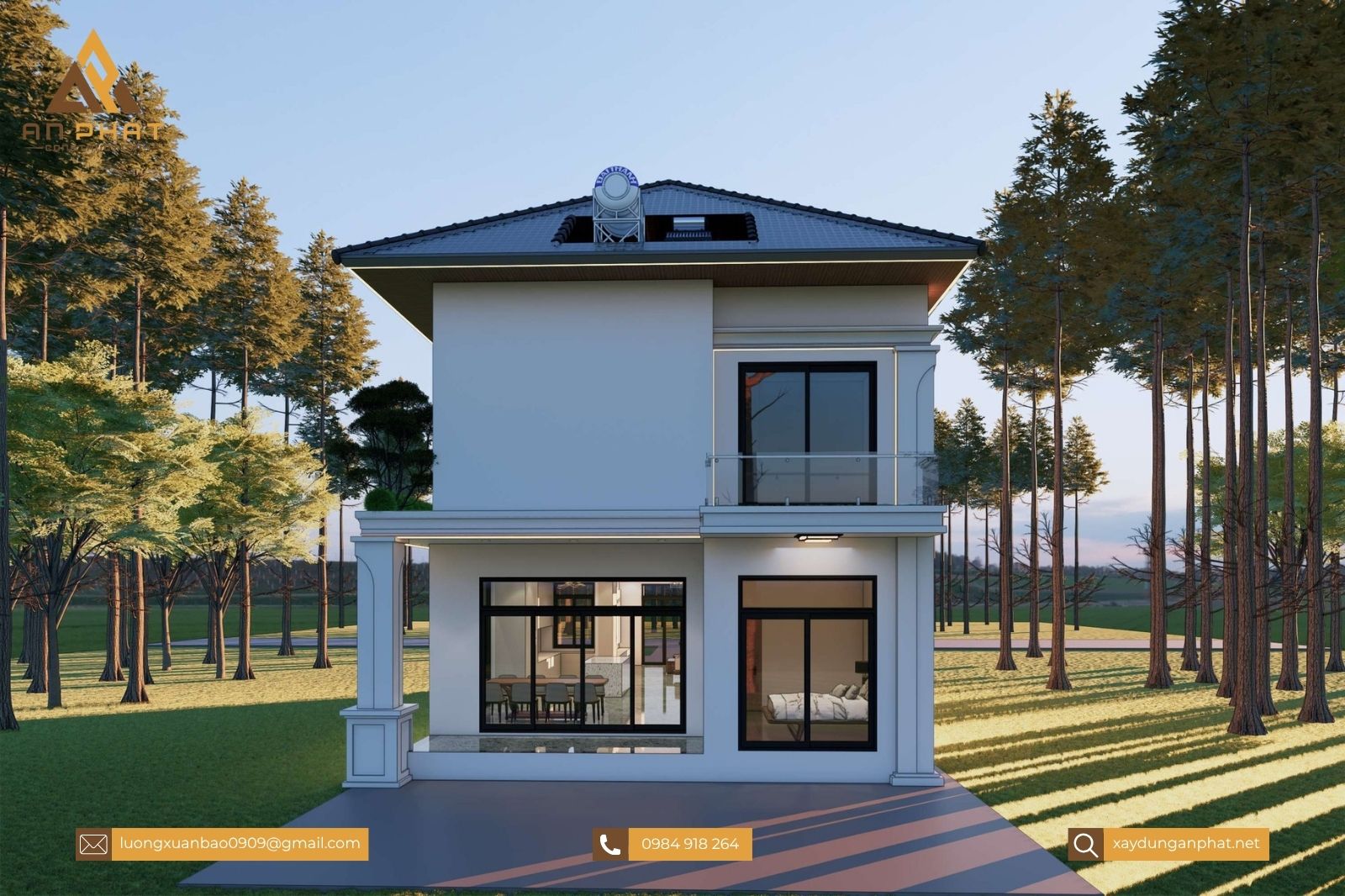 Biệt thự 1 trệt 1 lầu