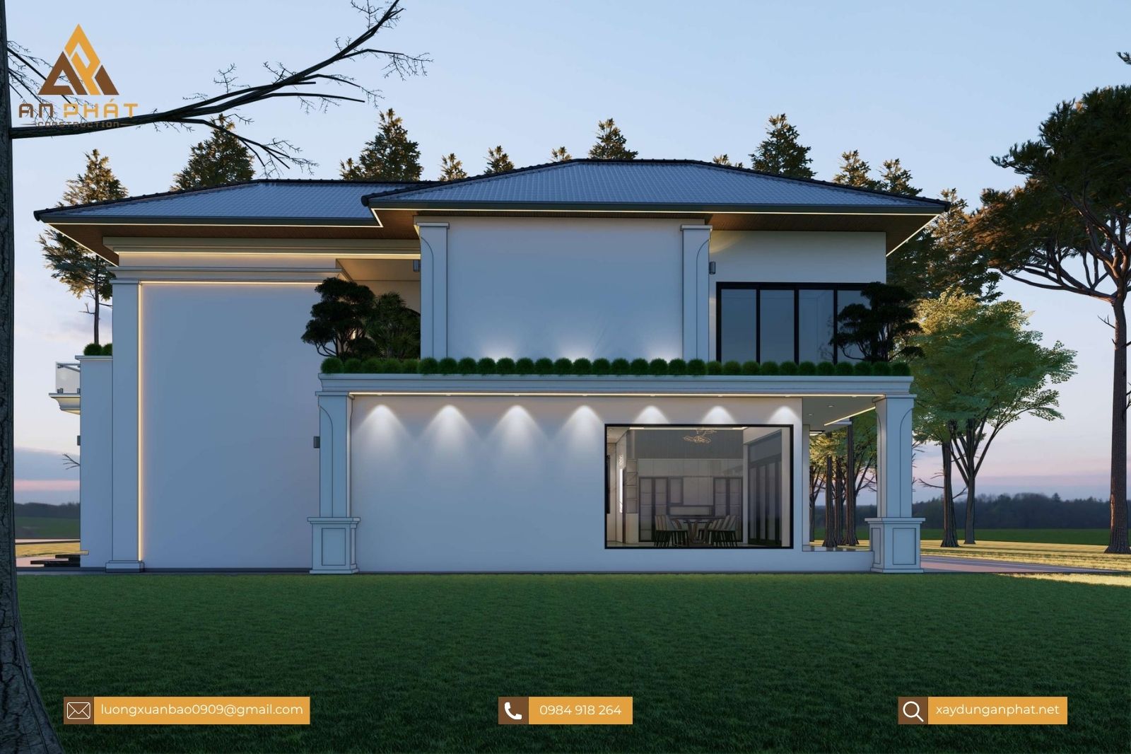 Biệt thự 1 trệt 1 lầu