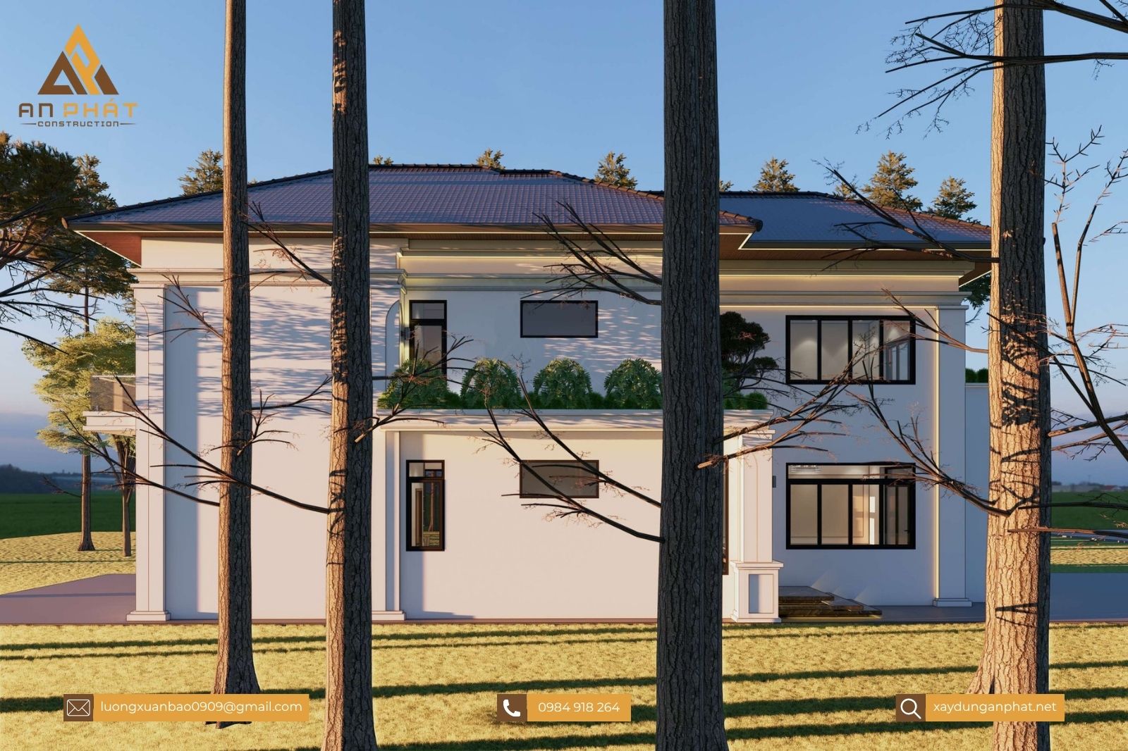 Biệt thự 1 trệt 1 lầu