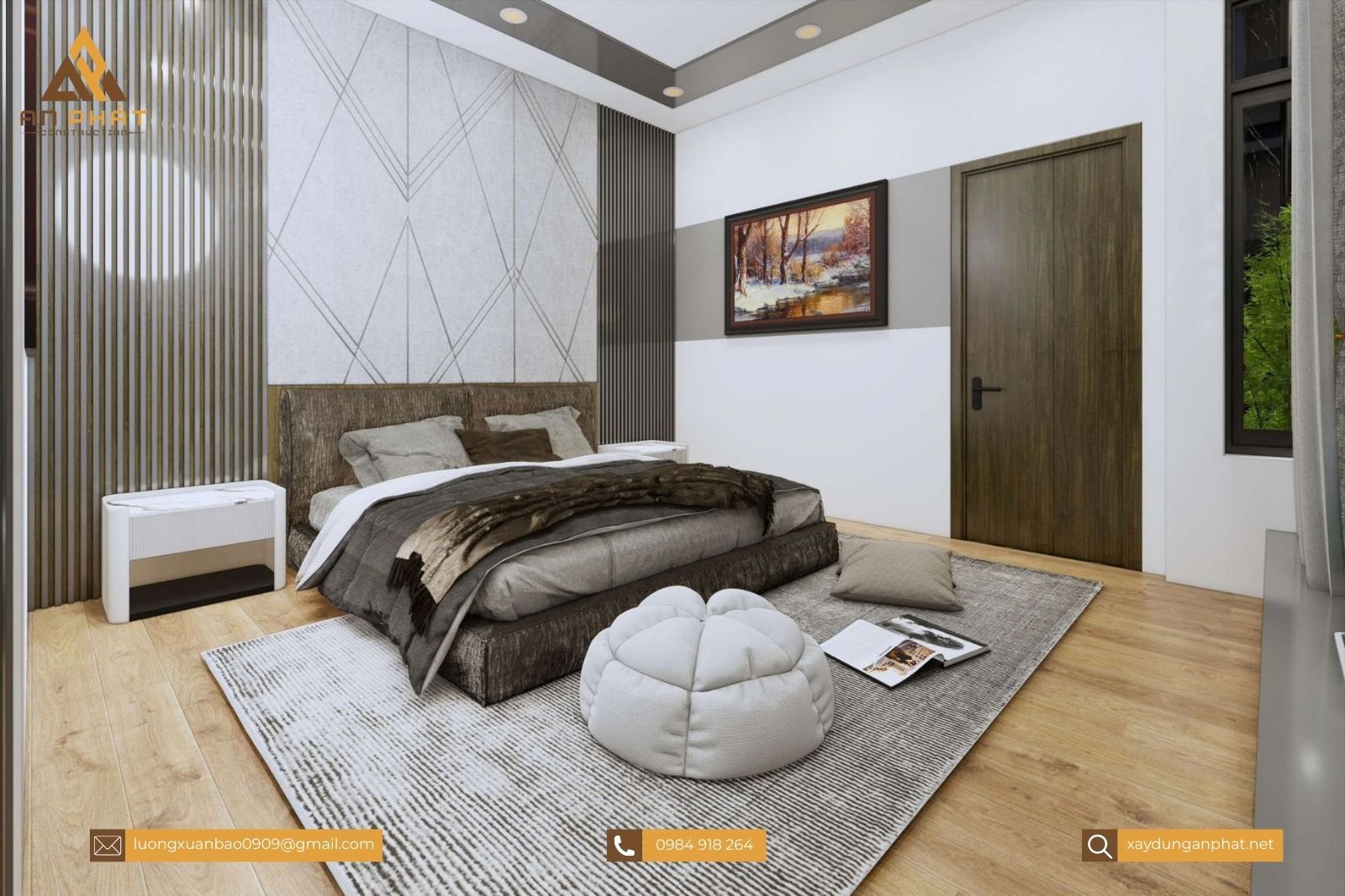 Biệt thự 1 trệt 2 lầu hiện đại