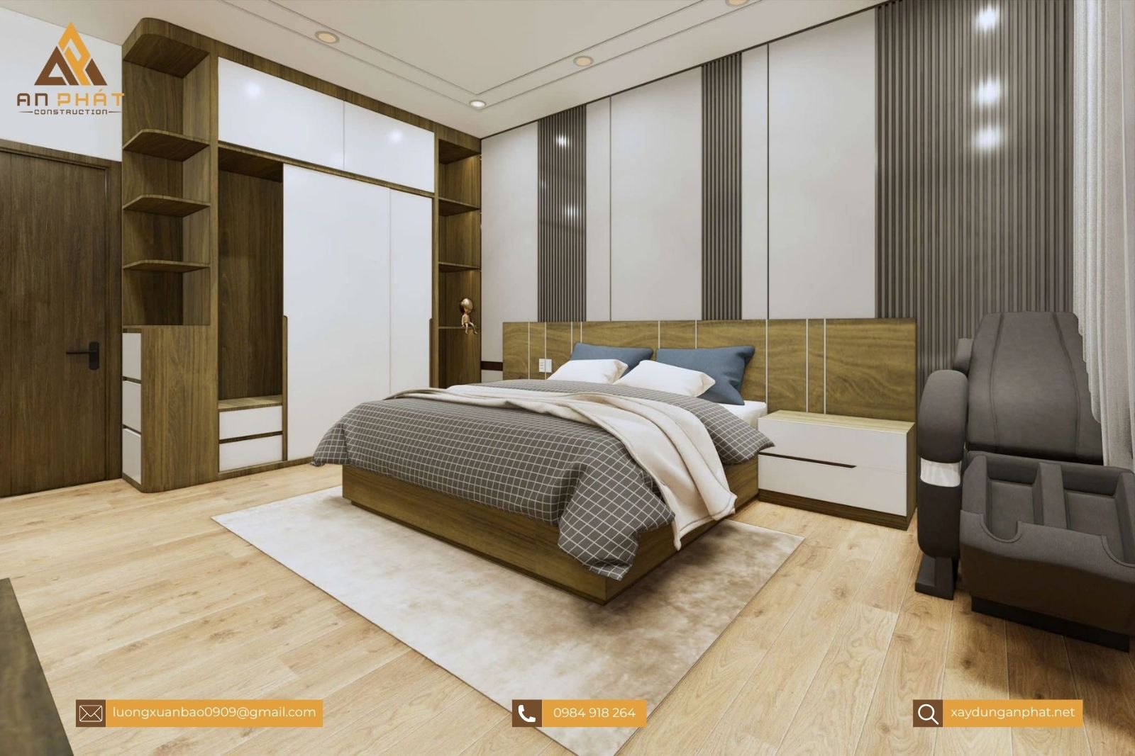 Biệt thự 1 trệt 2 lầu hiện đại