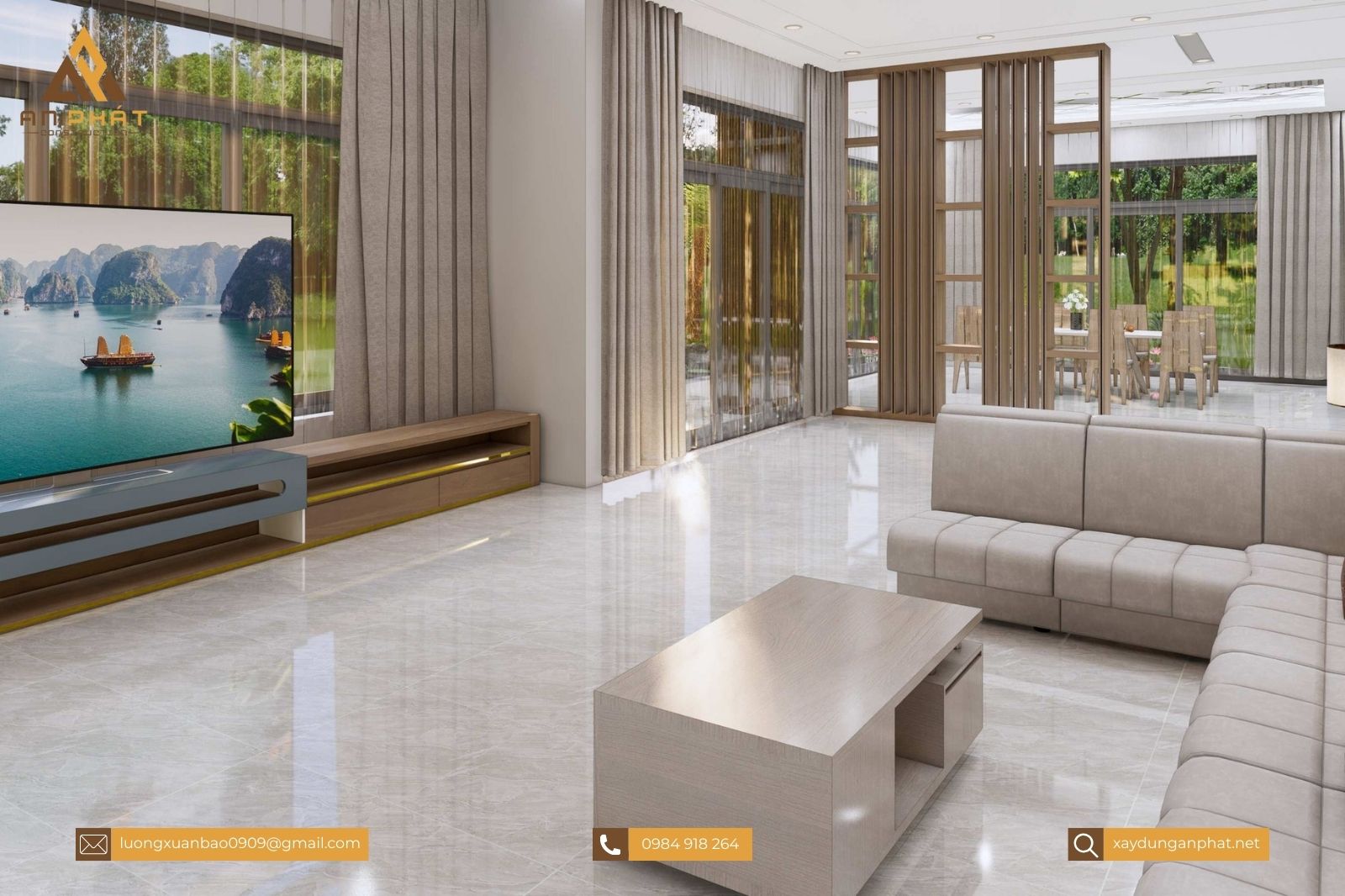 Biệt thự 2 tầng mái bằng