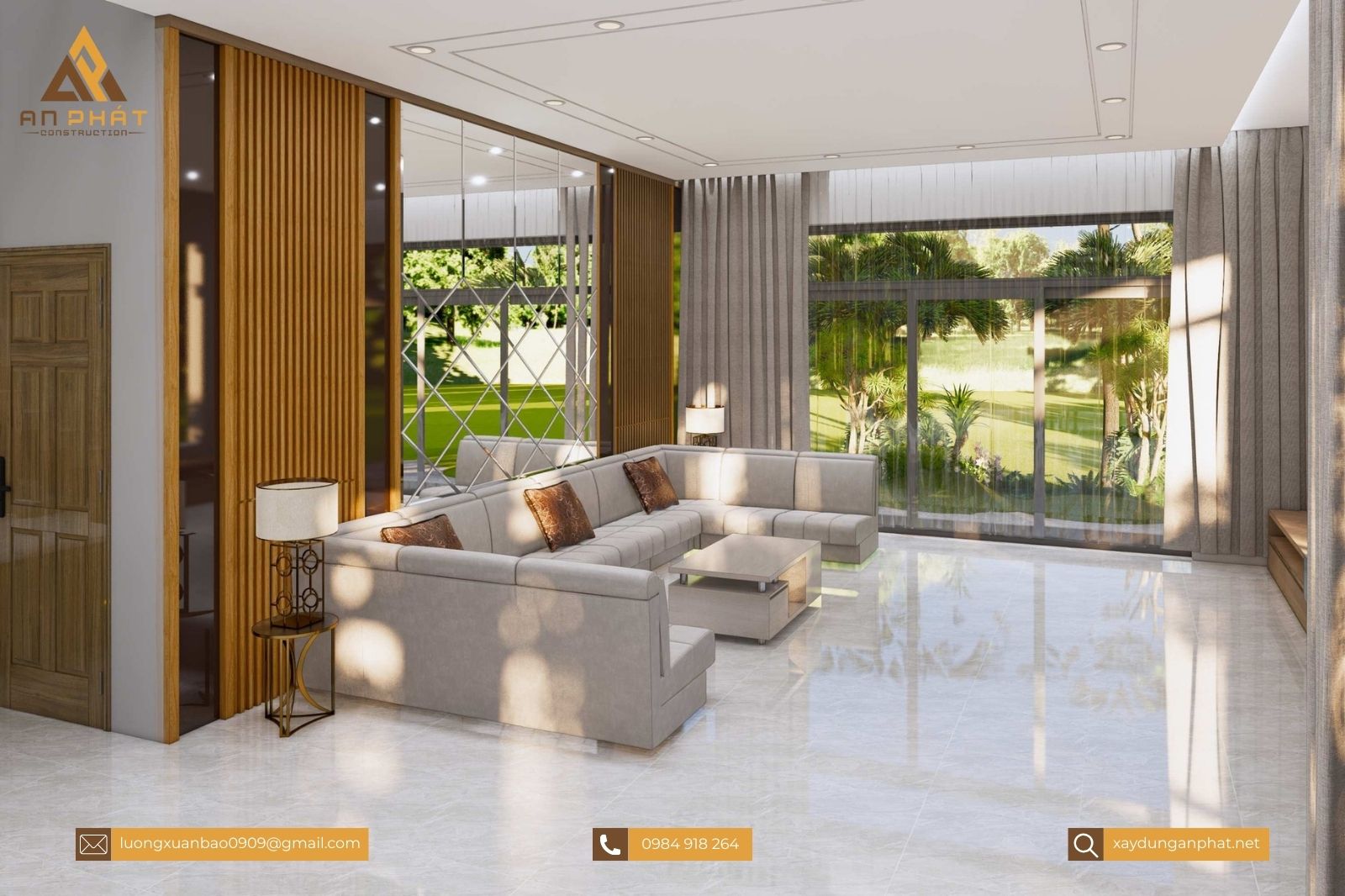 Biệt thự 2 tầng mái bằng