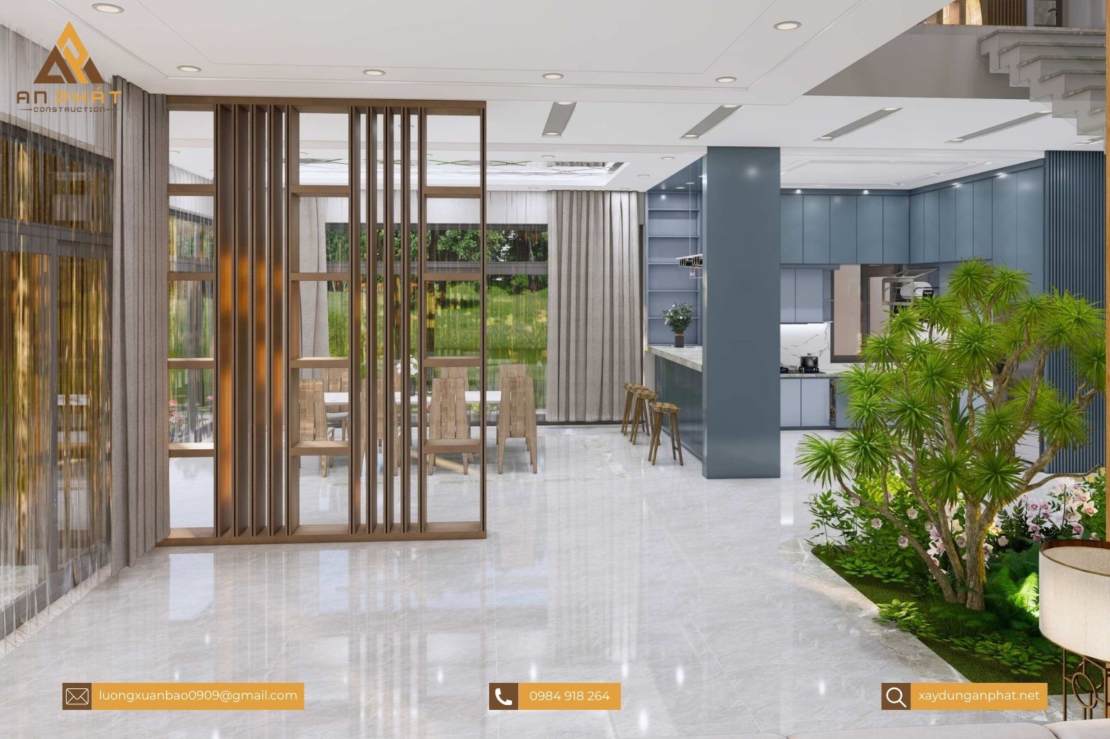 Biệt thự 2 tầng mái bằng