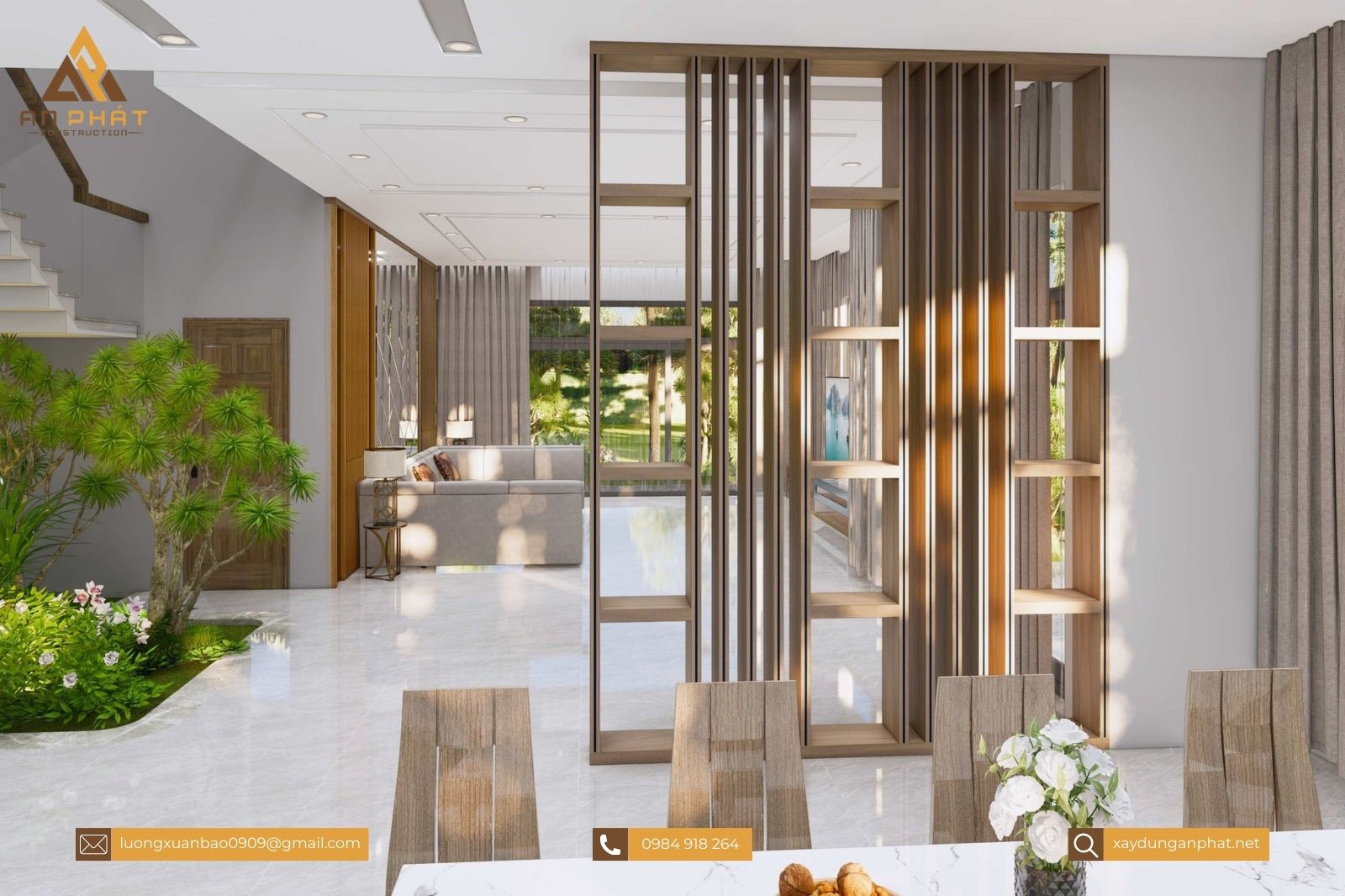 Biệt thự 2 tầng mái bằng