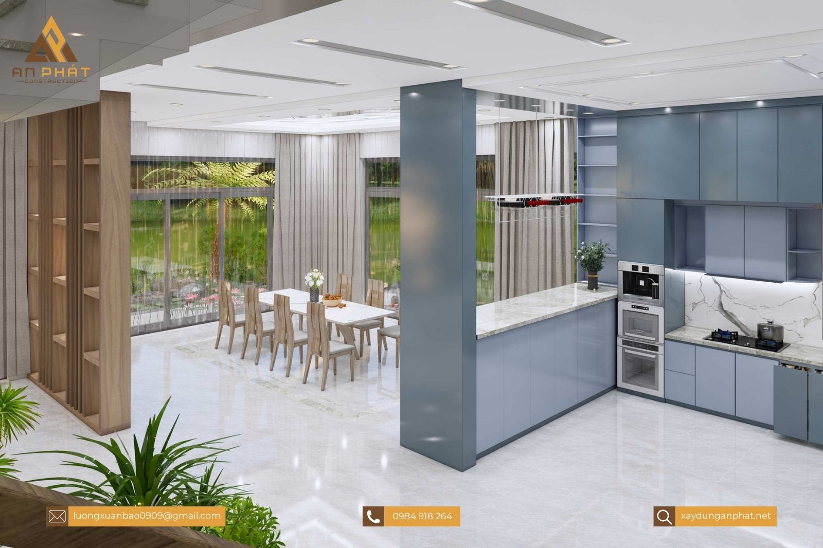 Biệt thự 2 tầng mái bằng