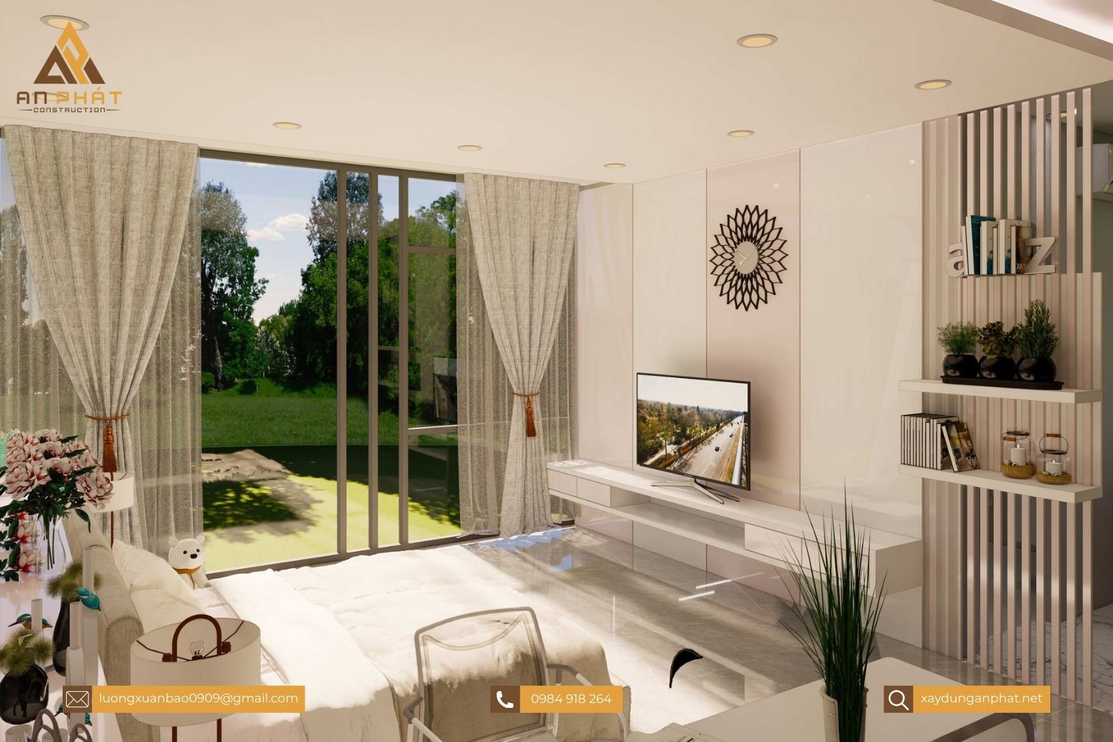 Biệt thự 2 tầng mái bằng