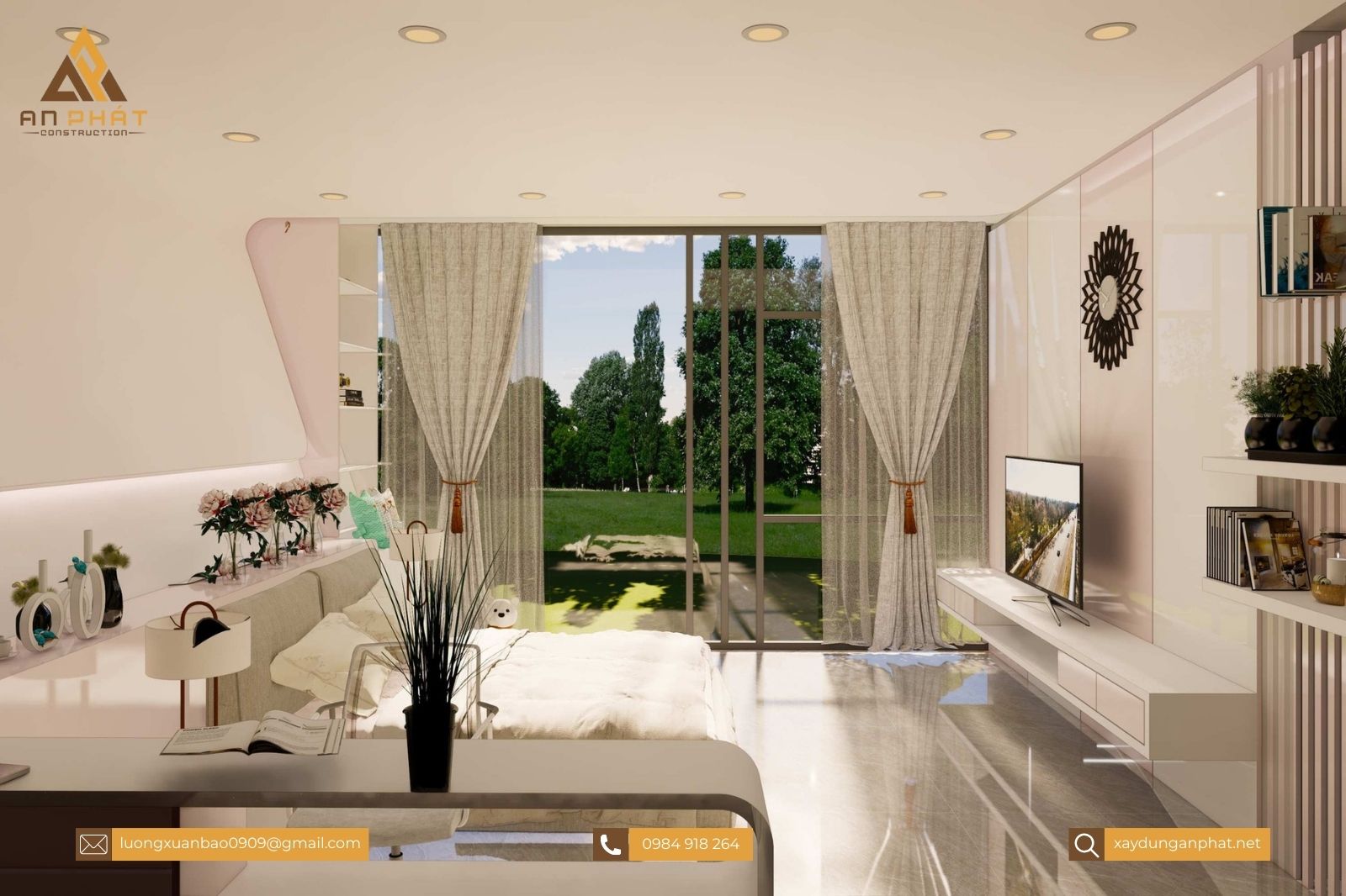 Biệt thự 2 tầng mái bằng