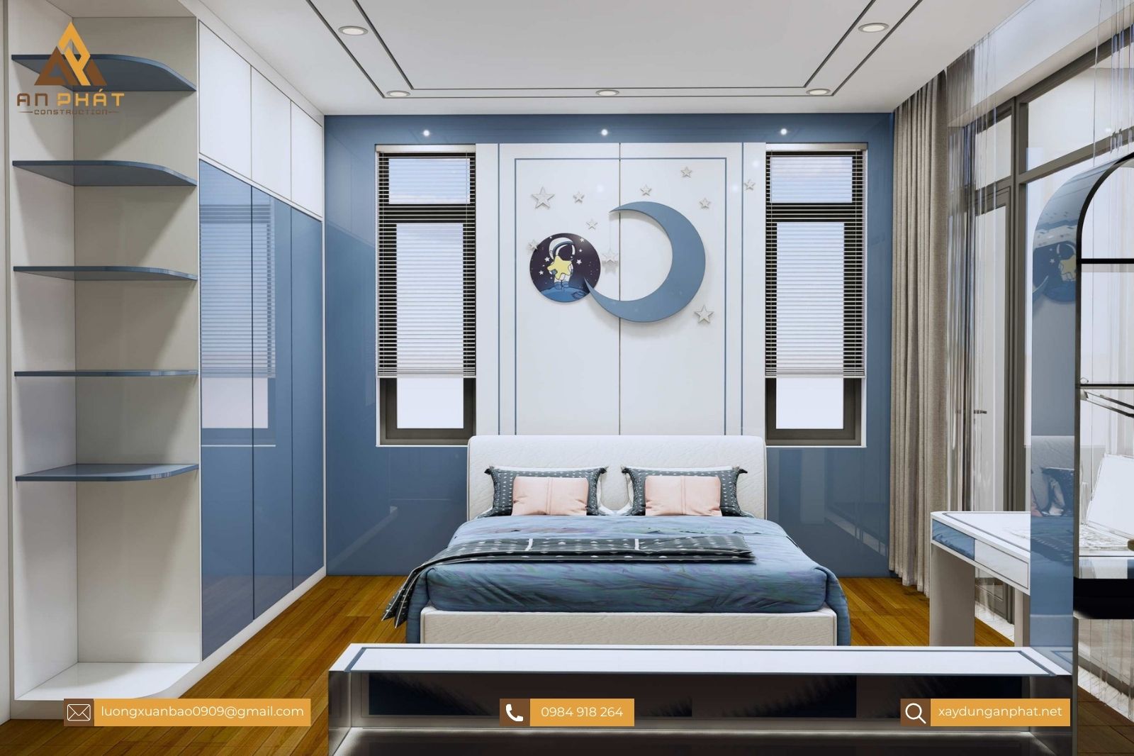 Biệt thự 2 tầng mái bằng