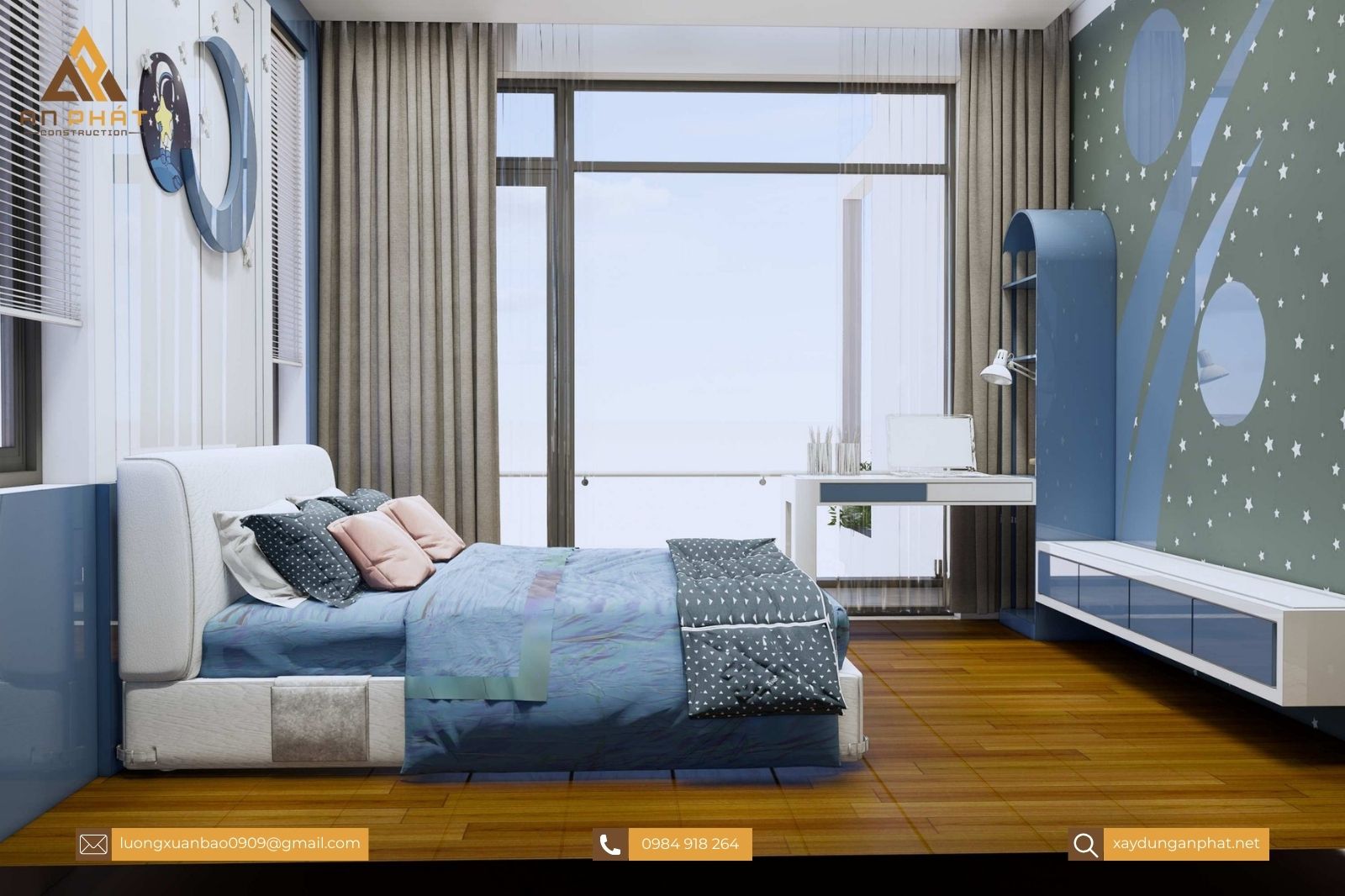 Biệt thự 2 tầng mái bằng