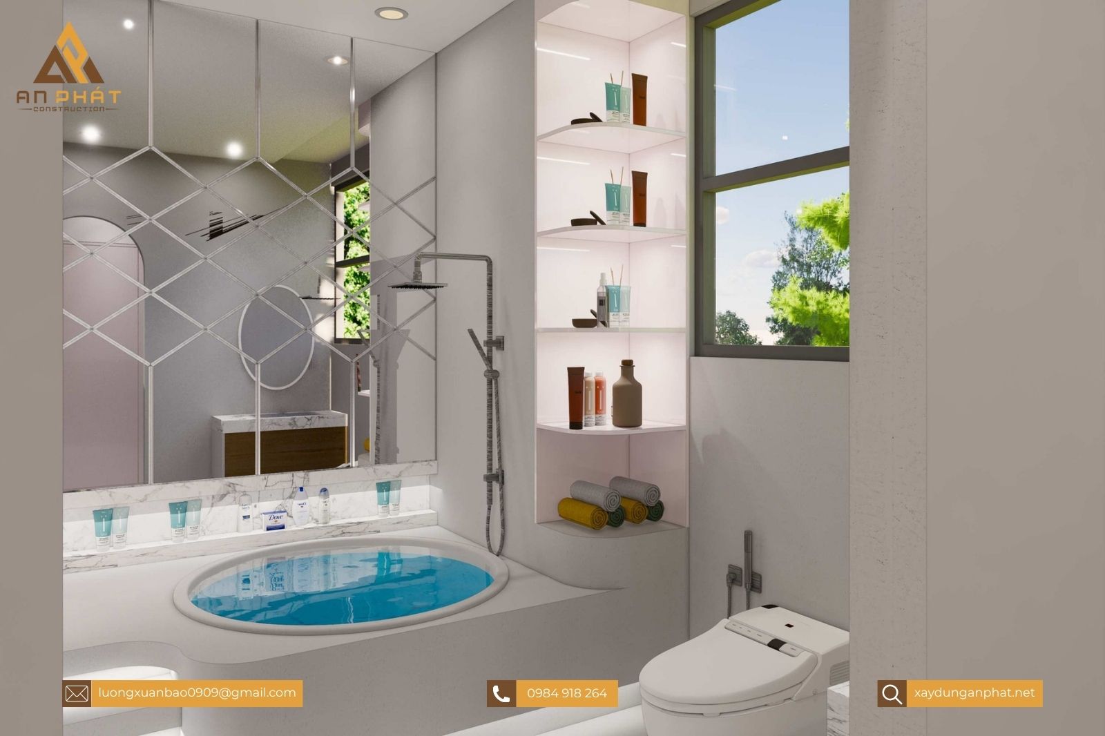 Biệt thự 2 tầng mái bằng