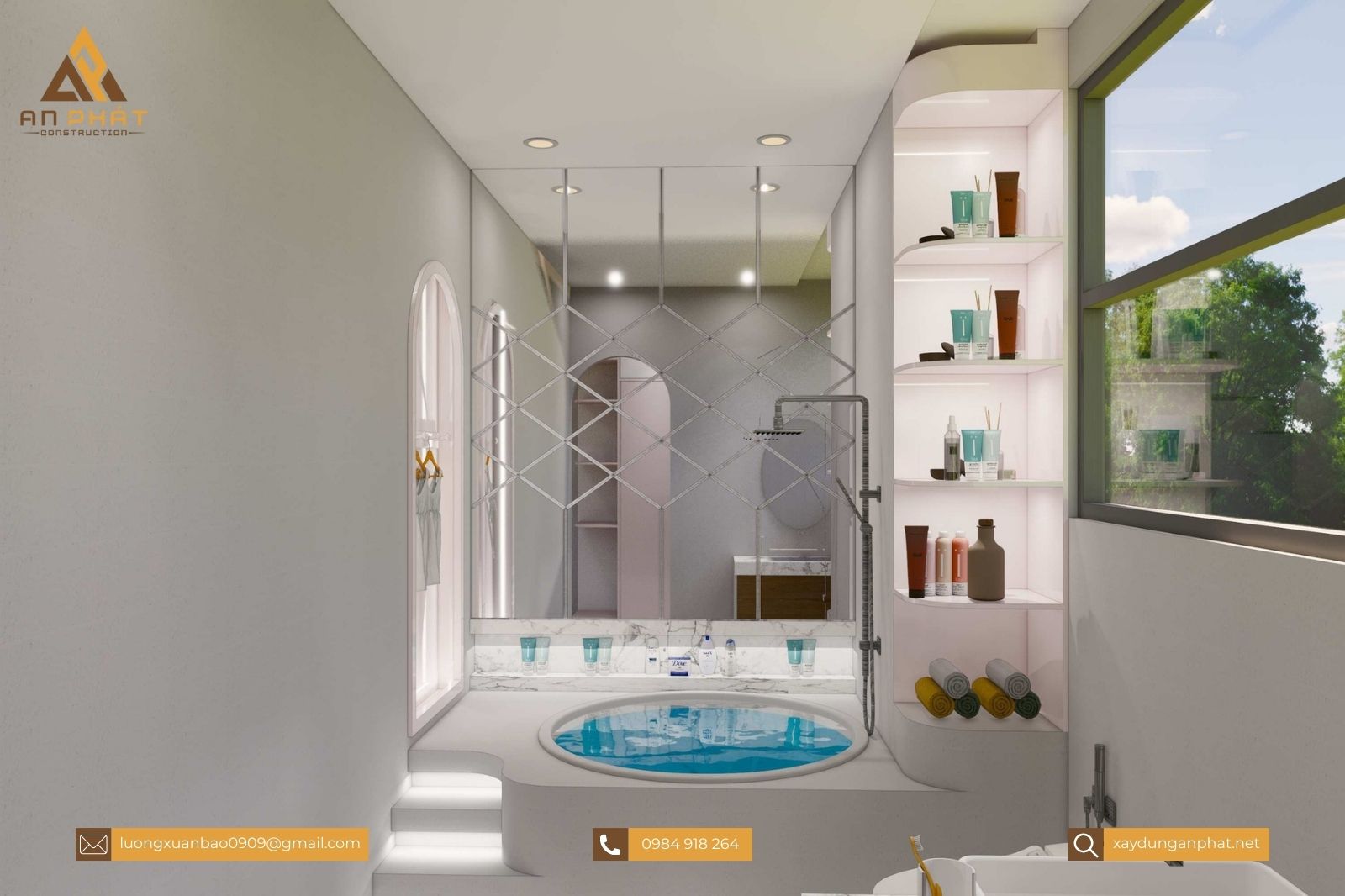 Biệt thự 2 tầng mái bằng