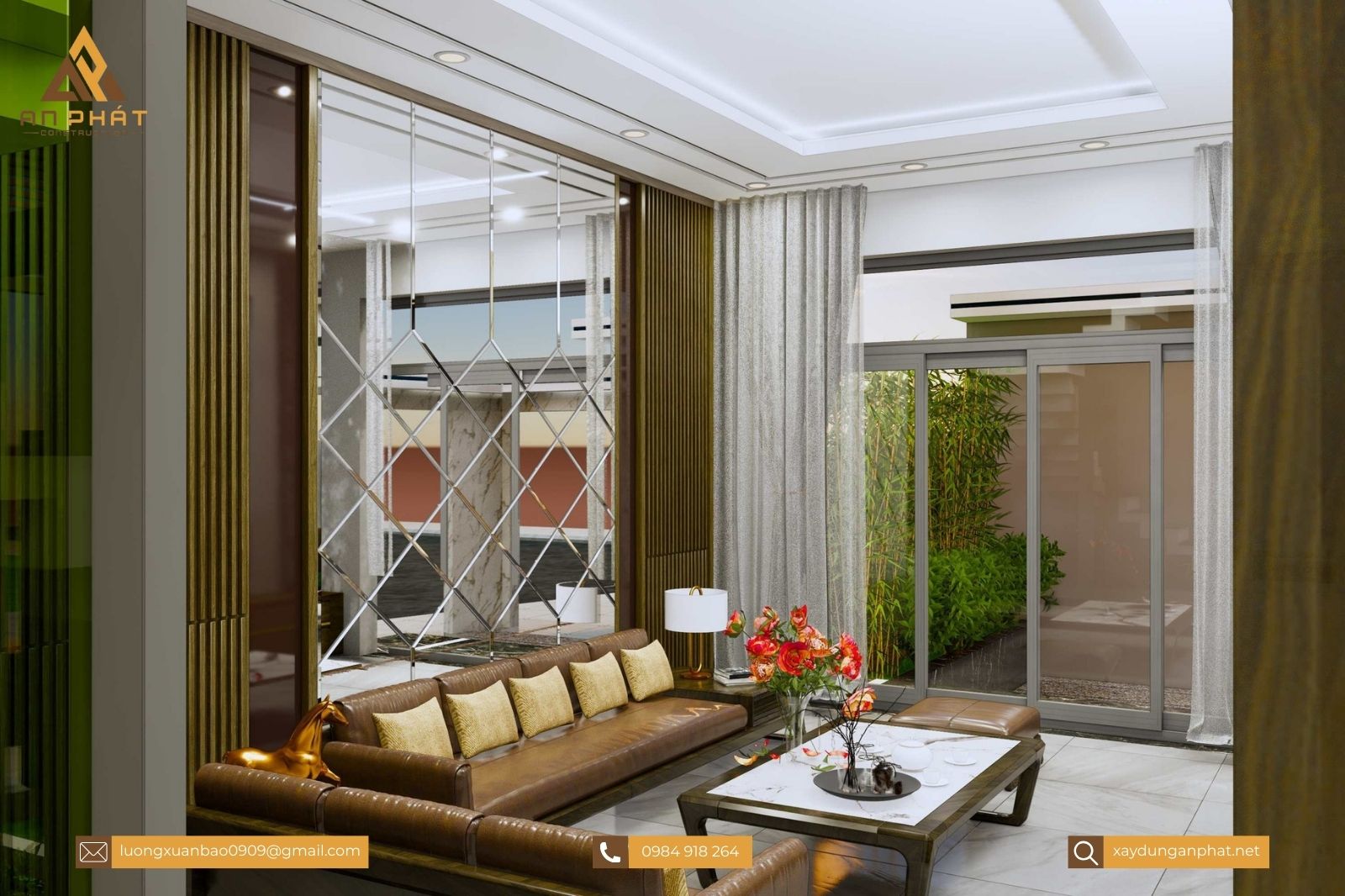 Biệt thự 3 tầng mái Nhật 8x15