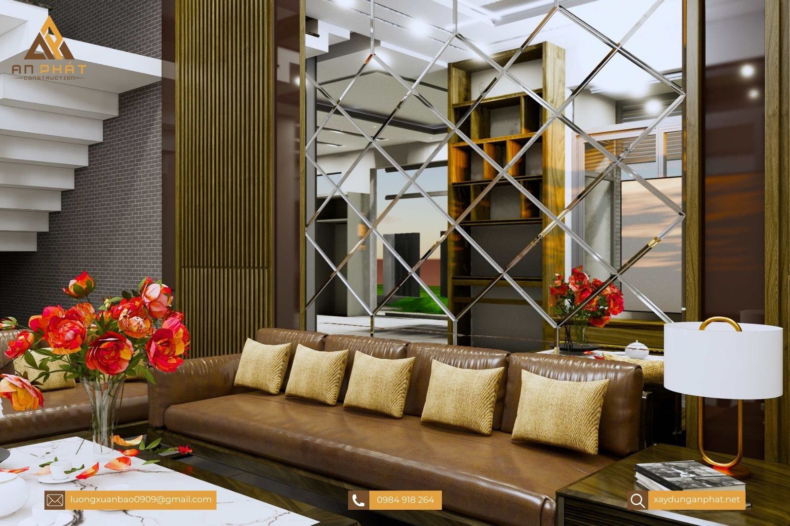 Biệt thự 3 tầng mái Nhật 8x15