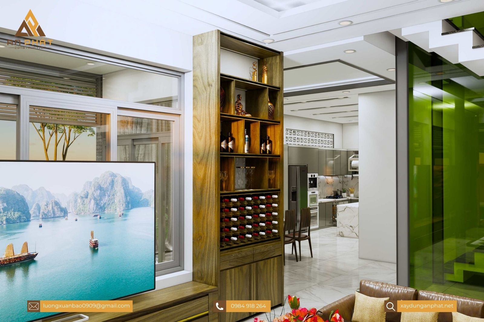 Biệt thự 3 tầng mái Nhật 8x15