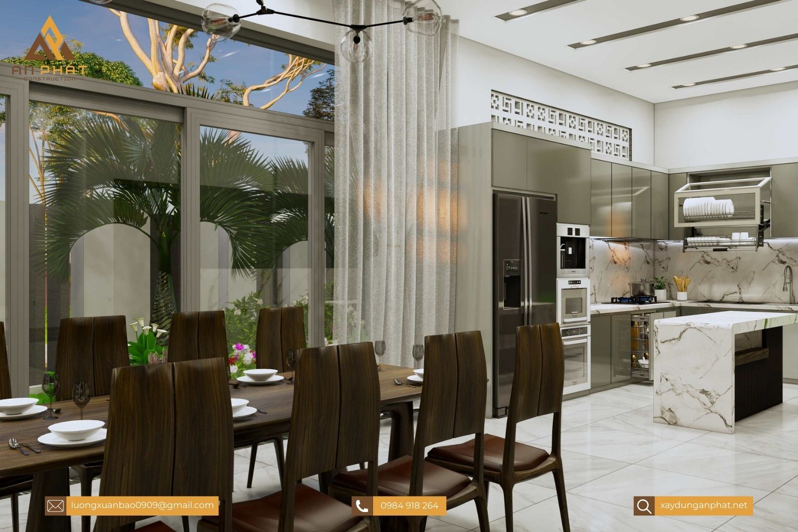 Biệt thự 3 tầng mái Nhật 8x15