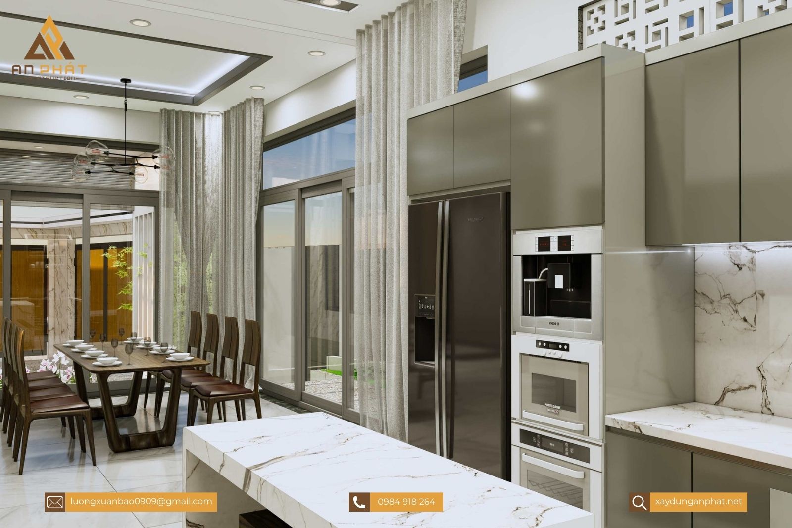 Biệt thự 3 tầng mái Nhật 8x15