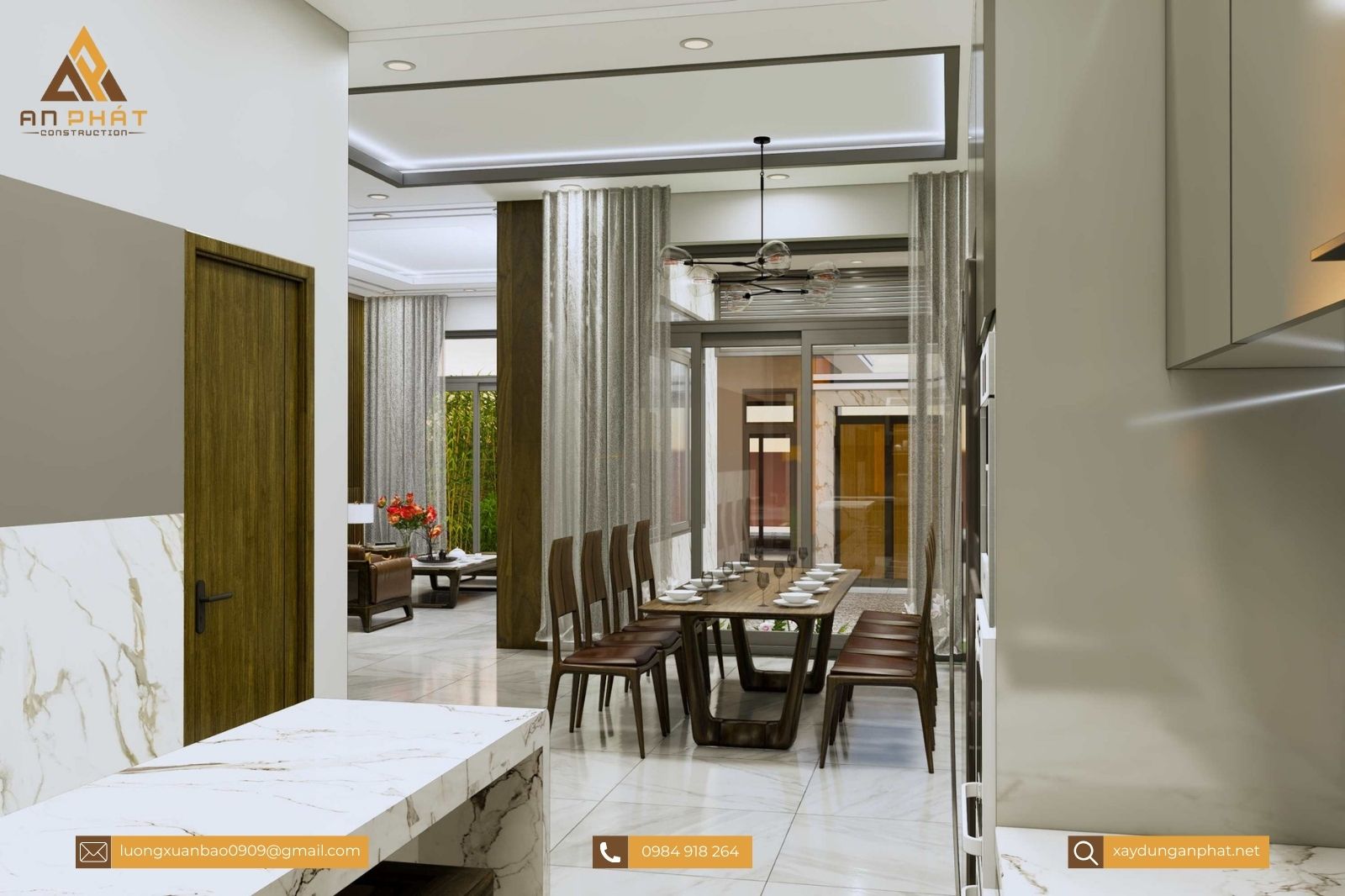 Biệt thự 3 tầng mái Nhật 8x15