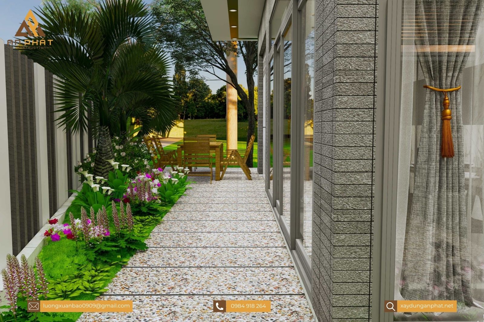 Biệt thự 3 tầng mái Nhật 8x15