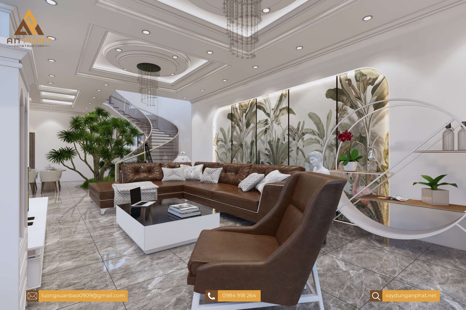 Biệt thự hiện đại 1 trệt 1 lầu