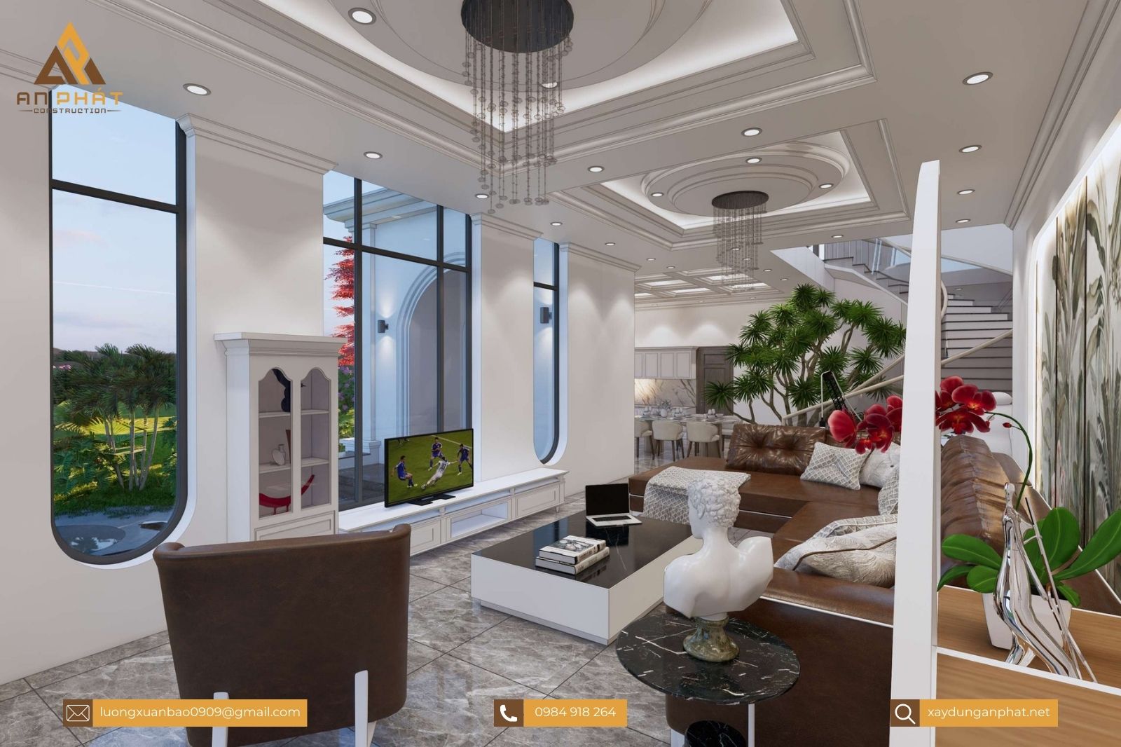 Biệt thự hiện đại 1 trệt 1 lầu