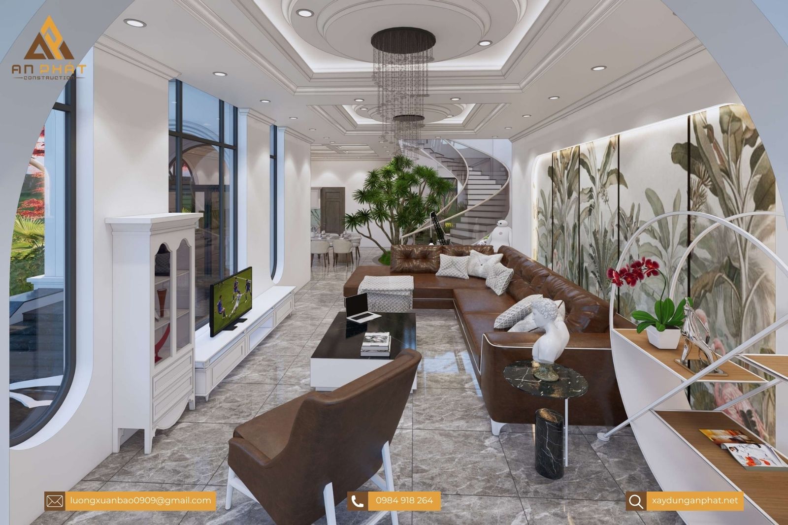 Biệt thự hiện đại 1 trệt 1 lầu