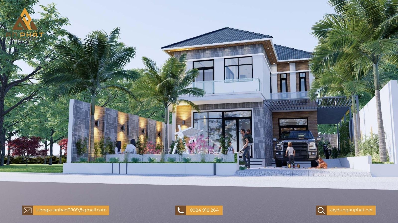 Biệt thự hiện đại mái Nhật