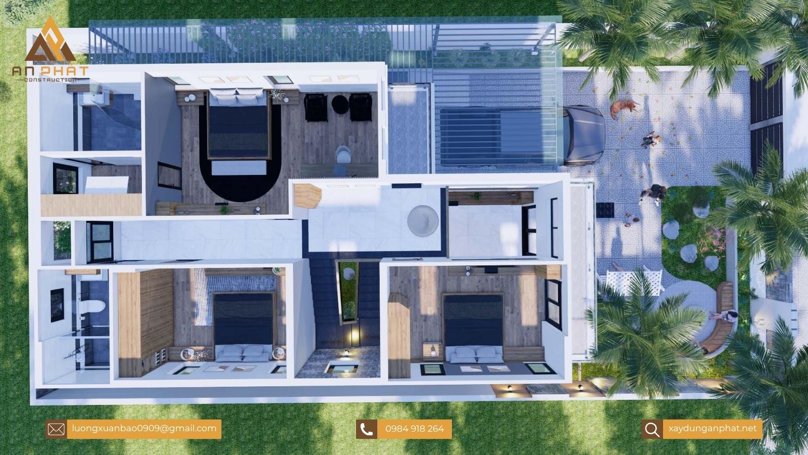 Biệt thự hiện đại mái Nhật