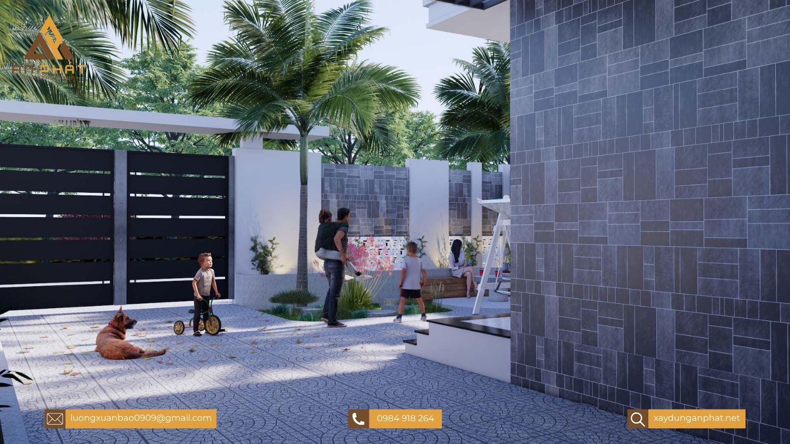 Biệt thự hiện đại mái Nhật