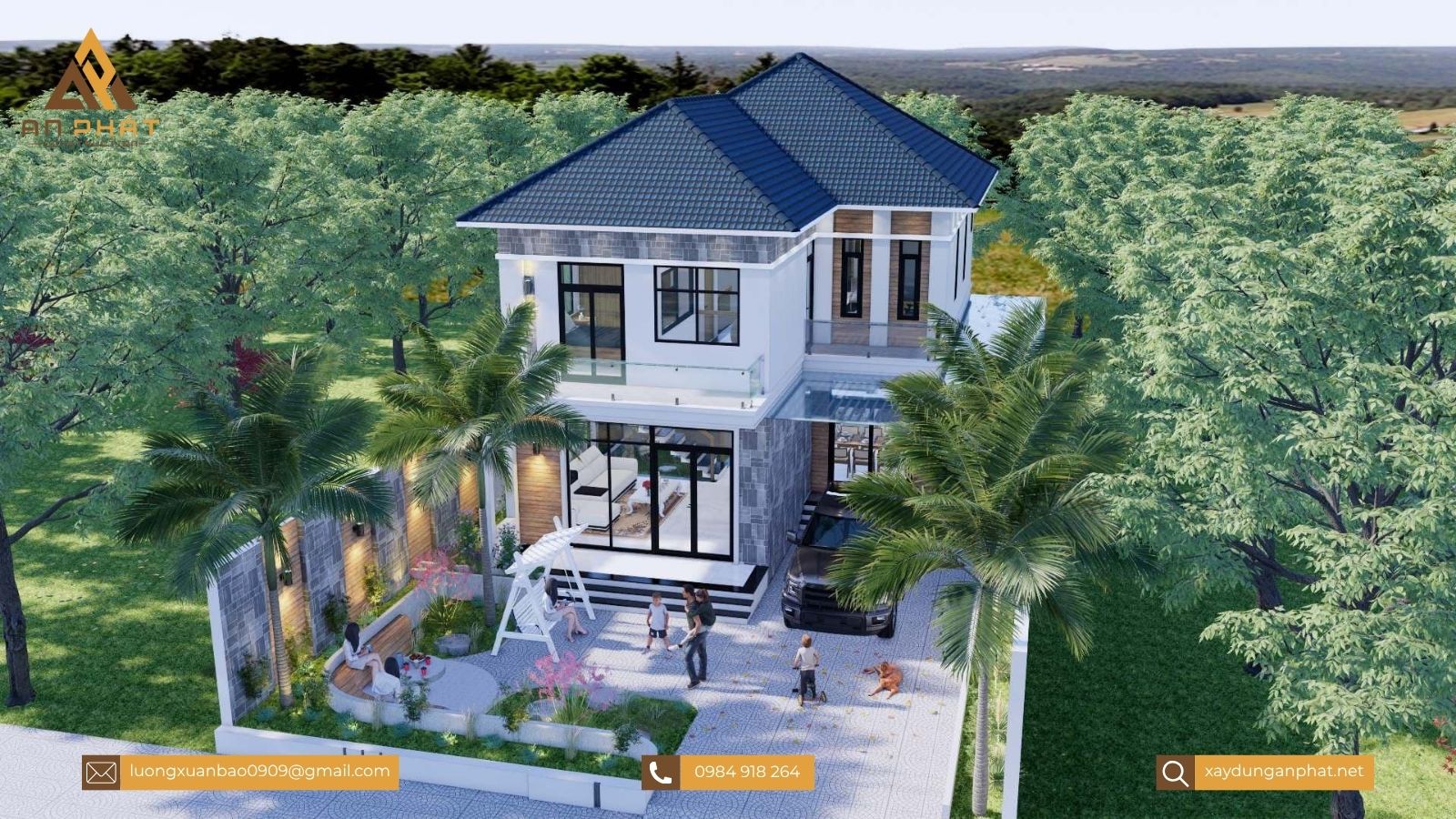 Biệt thự hiện đại mái Nhật