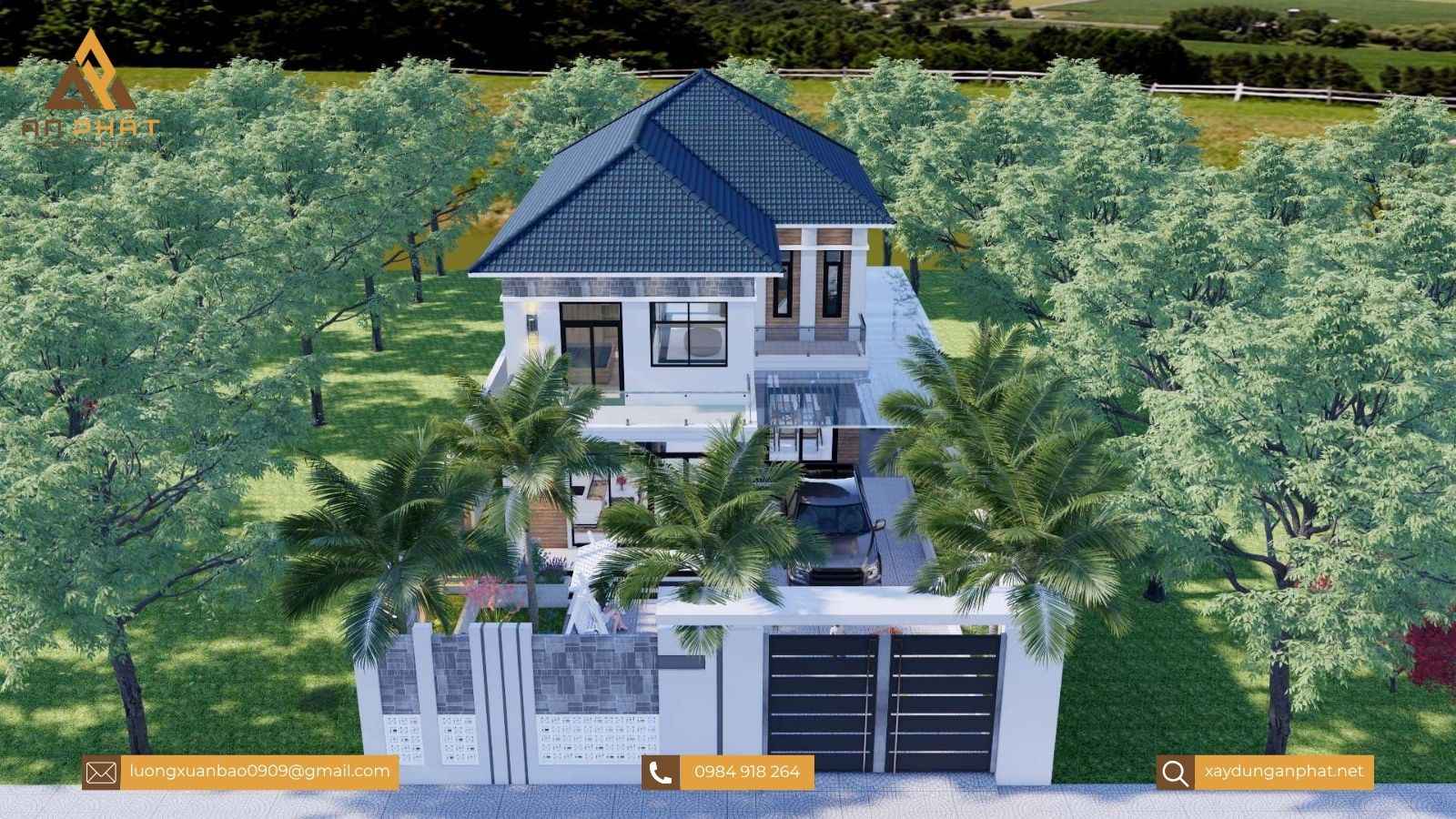 Biệt thự hiện đại mái Nhật