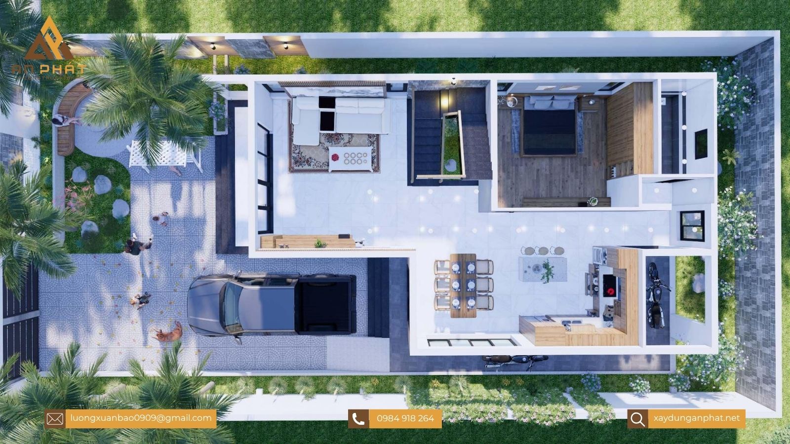 Biệt thự hiện đại mái Nhật