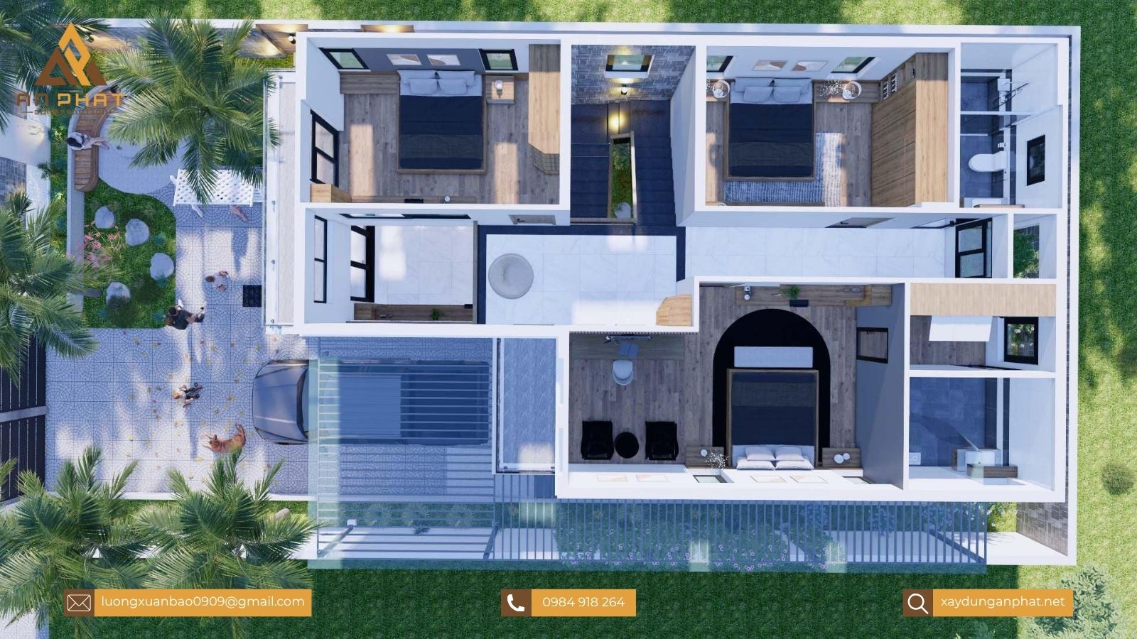 Biệt thự hiện đại mái Nhật