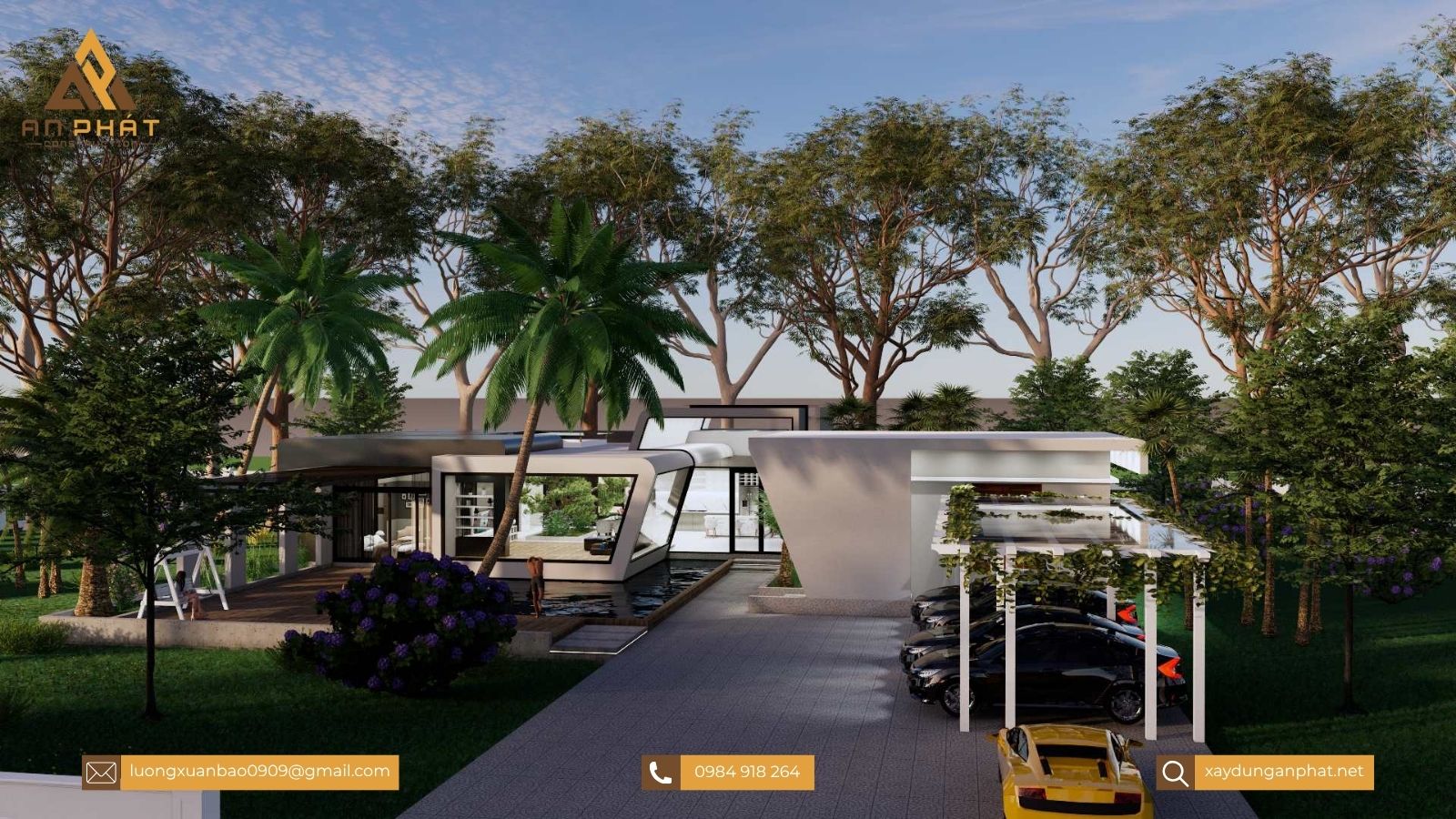 Biệt thự nhà vườn 1 tầng 3 phòng ngủ