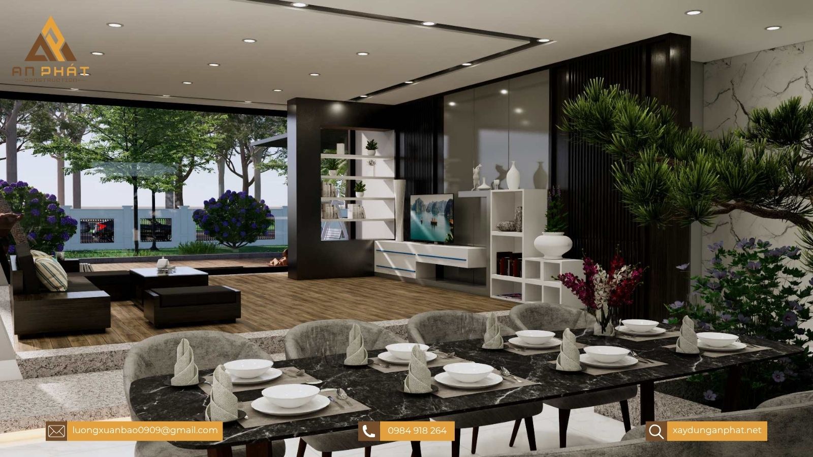 Biệt thự nhà vườn 1 tầng 3 phòng ngủ