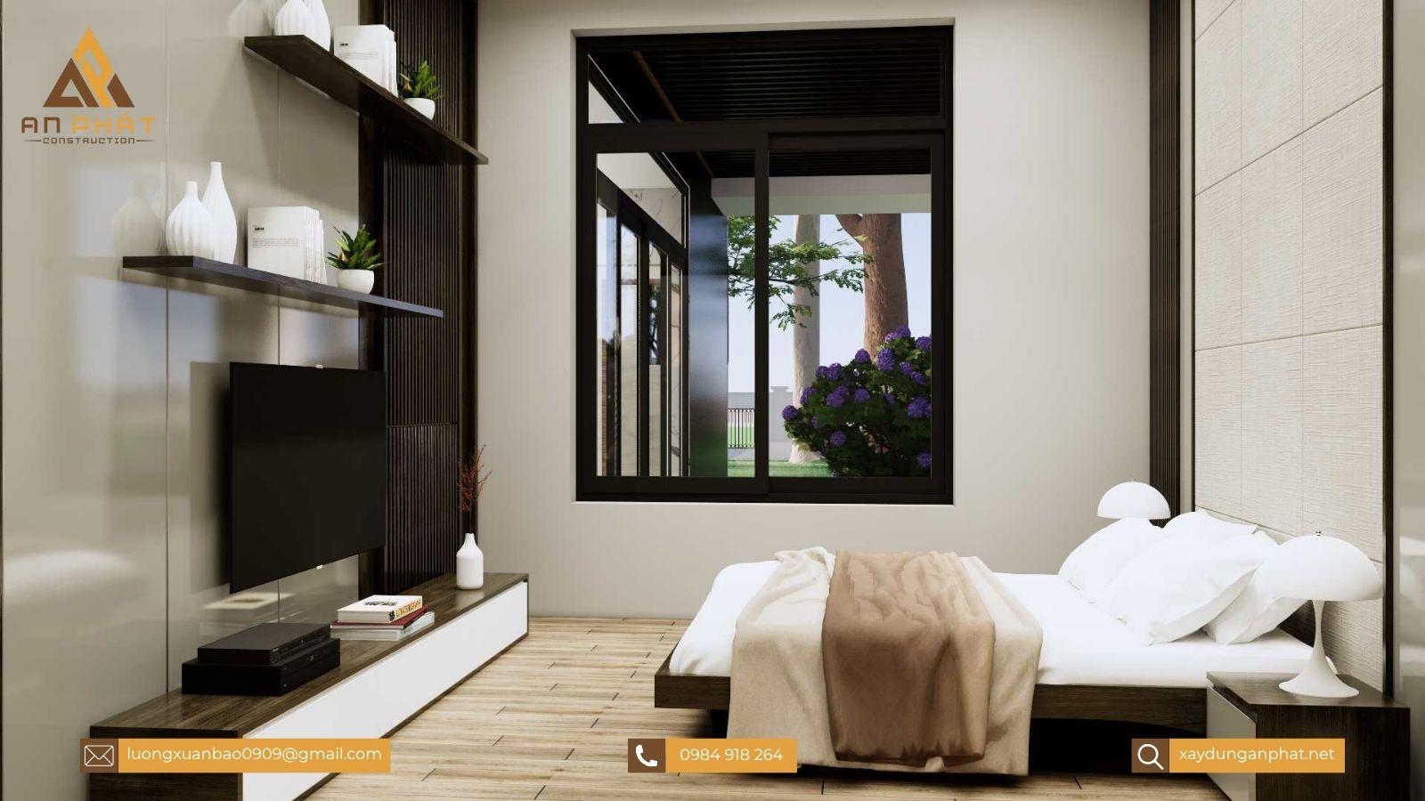 Biệt thự nhà vườn 1 tầng 3 phòng ngủ