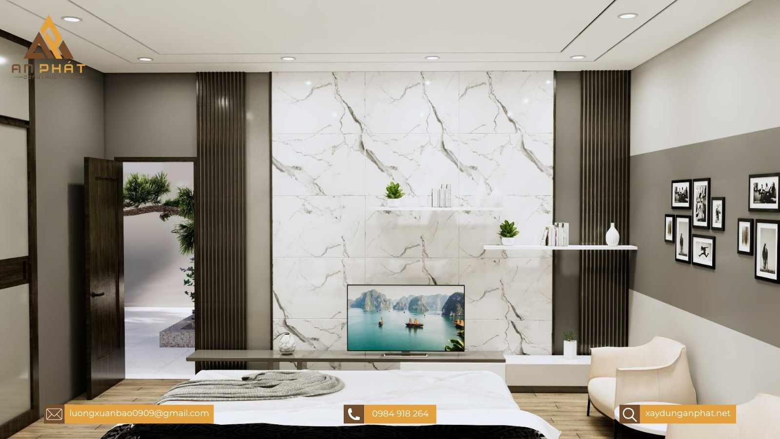 Biệt thự nhà vườn 1 tầng 3 phòng ngủ